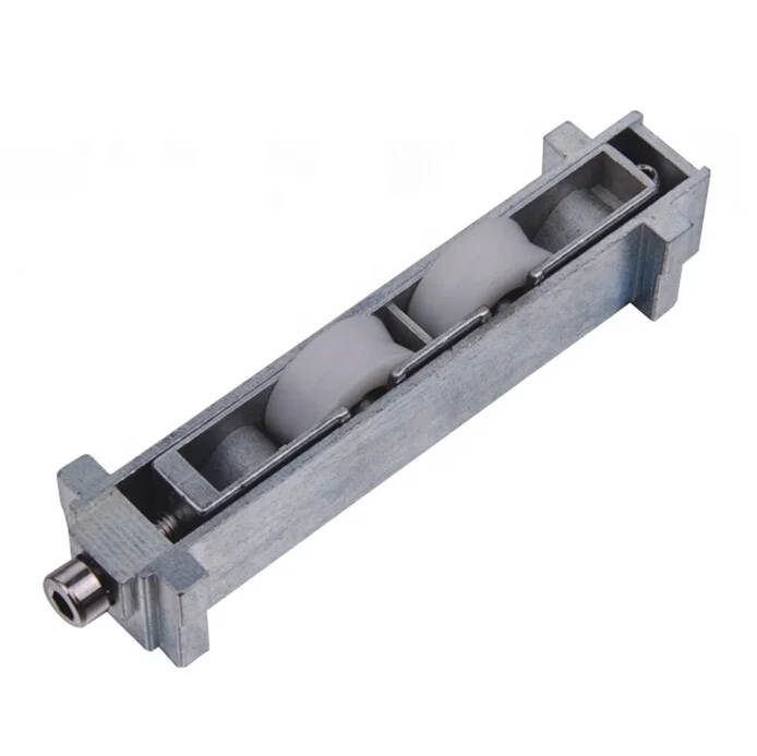 Professional Sliding White Zinc Bracket Double Plastic Wheels Adjustable for Window and Door (ML-FD010)
