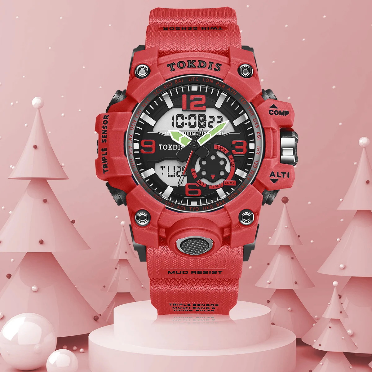 TOKDIS T-904  Couple Digital Watch digital japan movt pocket durable watch private label men original brand name watches for boy