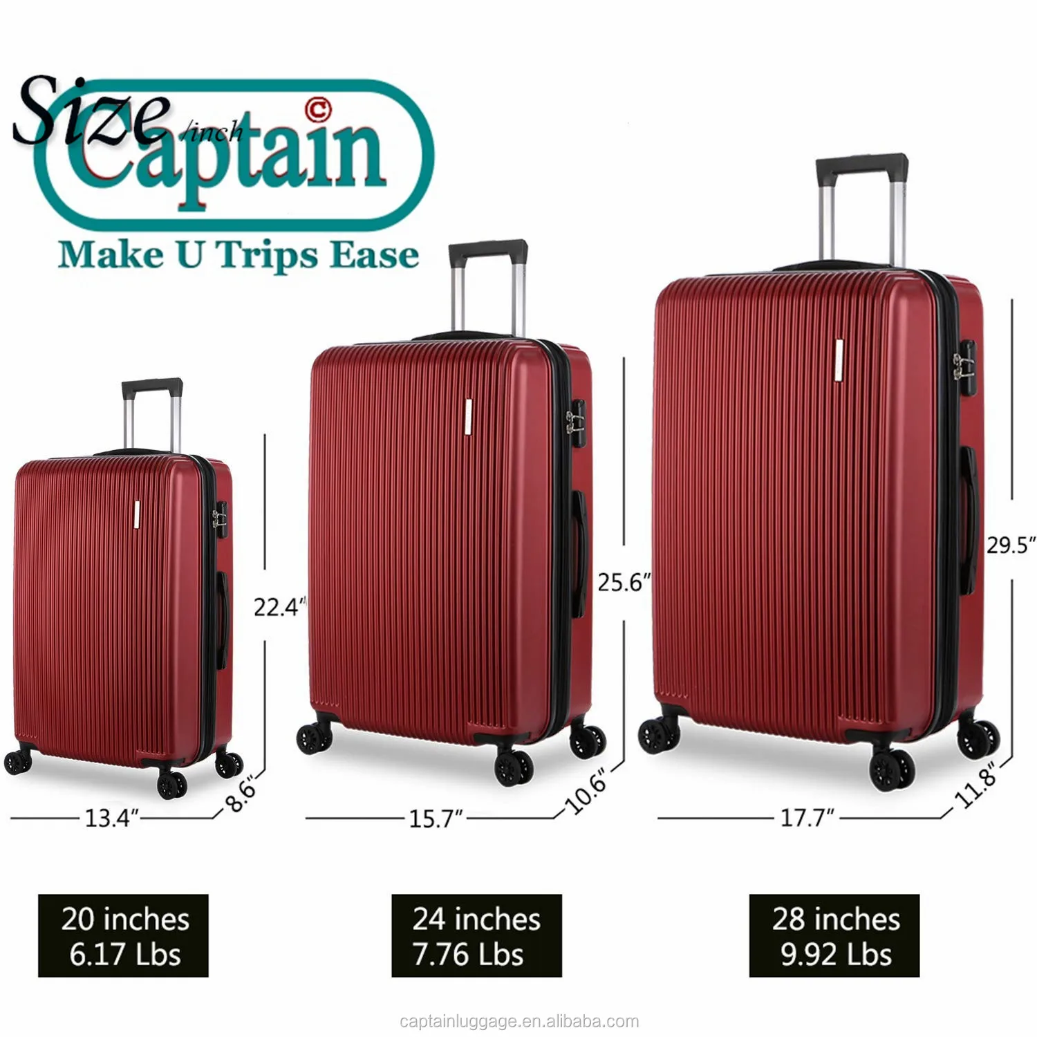 
Wholesales Minimalist Carry-on Luggage Airplane Trolley Case Custom Size Suitcase 