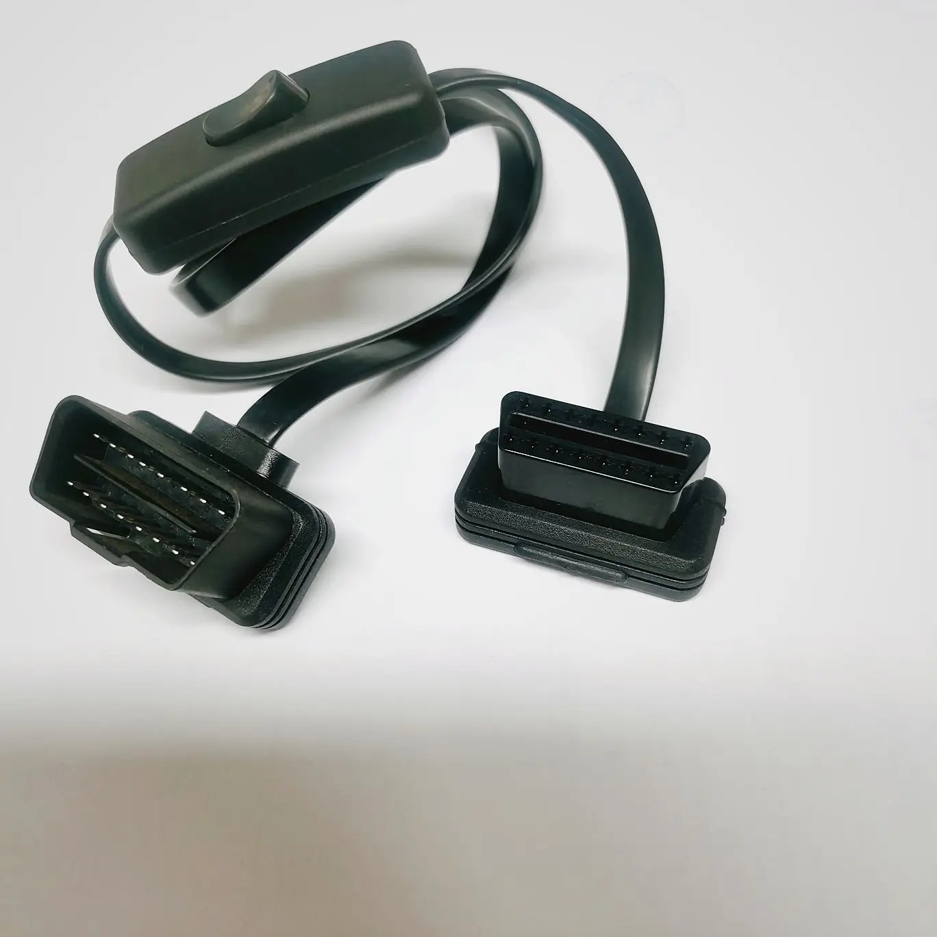 custom OEM 60cm 16 pin 8C OBD male to female extension cable with switch