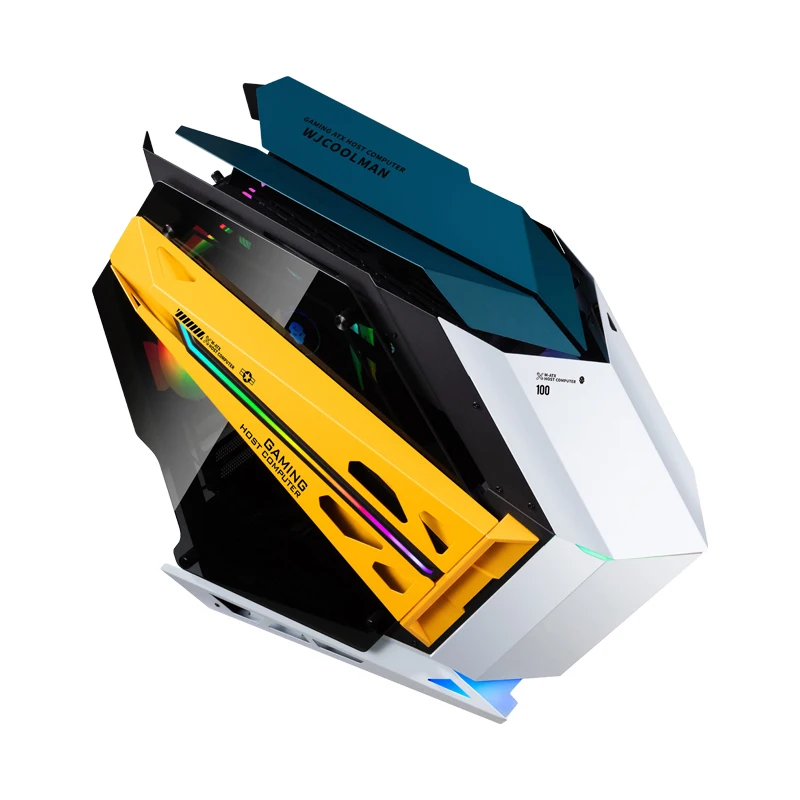 OEM soul battleship factory supplies Rgb tempered glass gaming PC computer case M-Atx & towers anime computer case