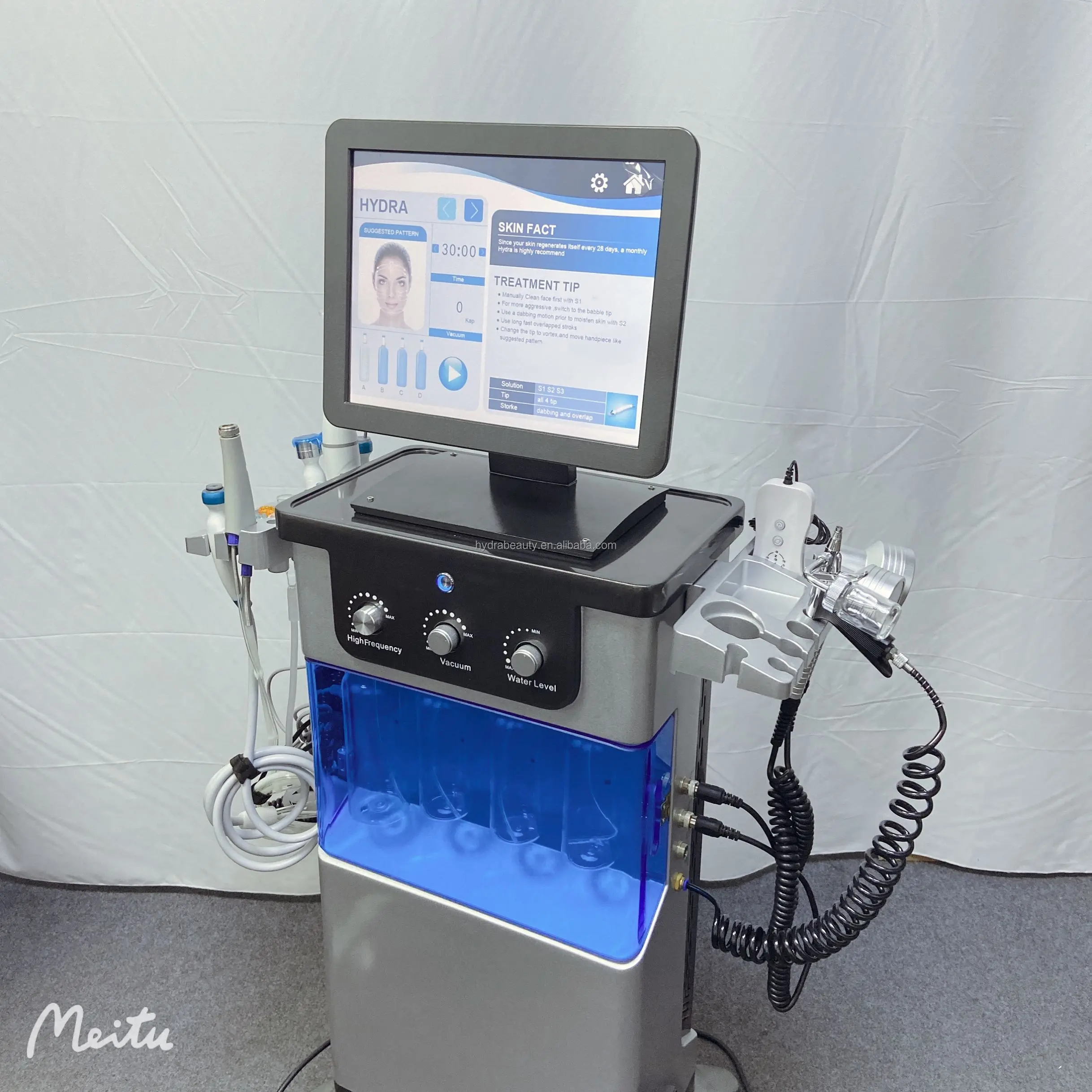 11 in 1 pdt led machine hydro water dermabrasion oxygen inject hydro machine with skin research machine for spa salon