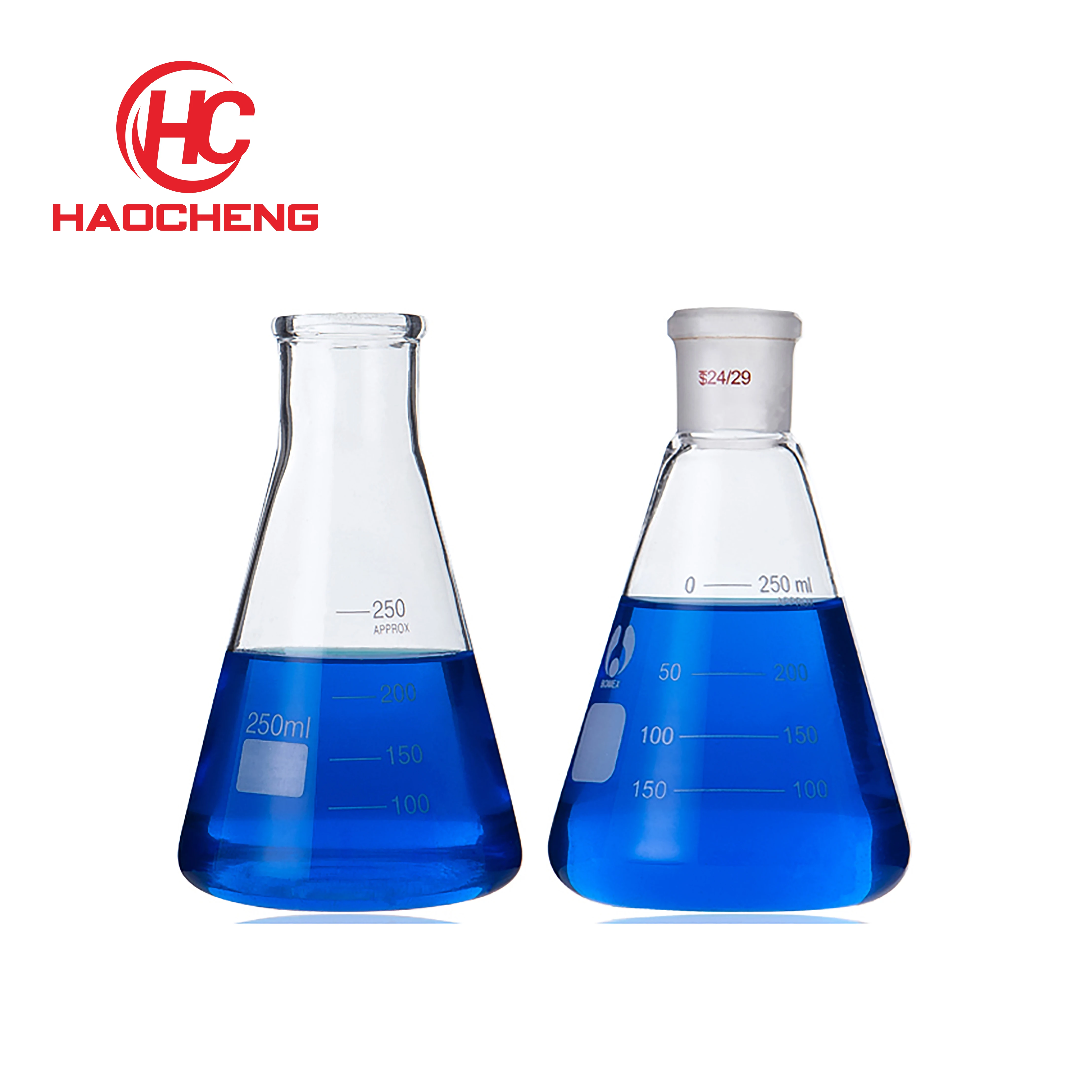 Lab glassware 100ml erlenmeyer conical flask with narrow mouth