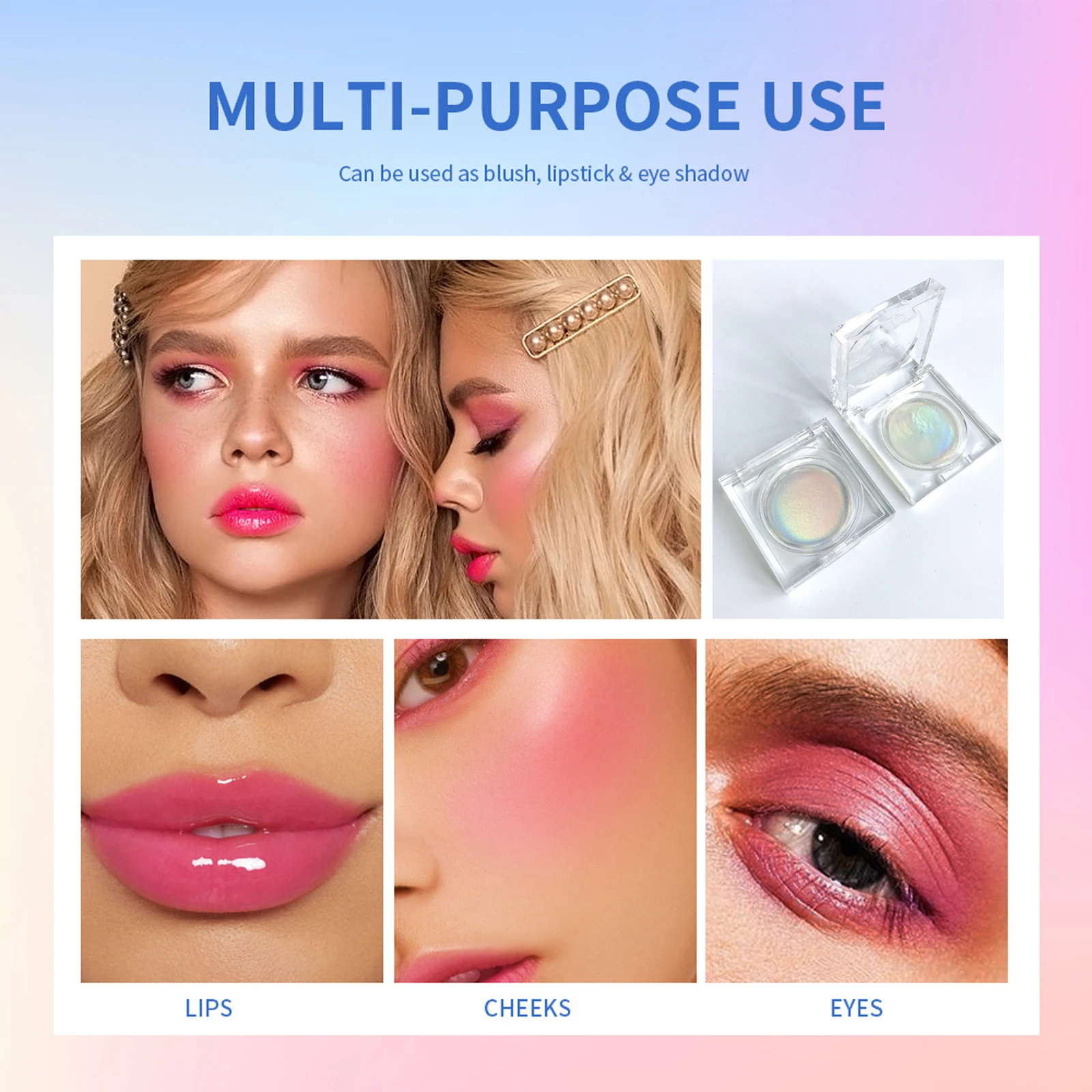 New Coming Make Up Vegan Clear Cheek Dewy Blush Color Changing Water Jelly Tint Blush Clear Blusher