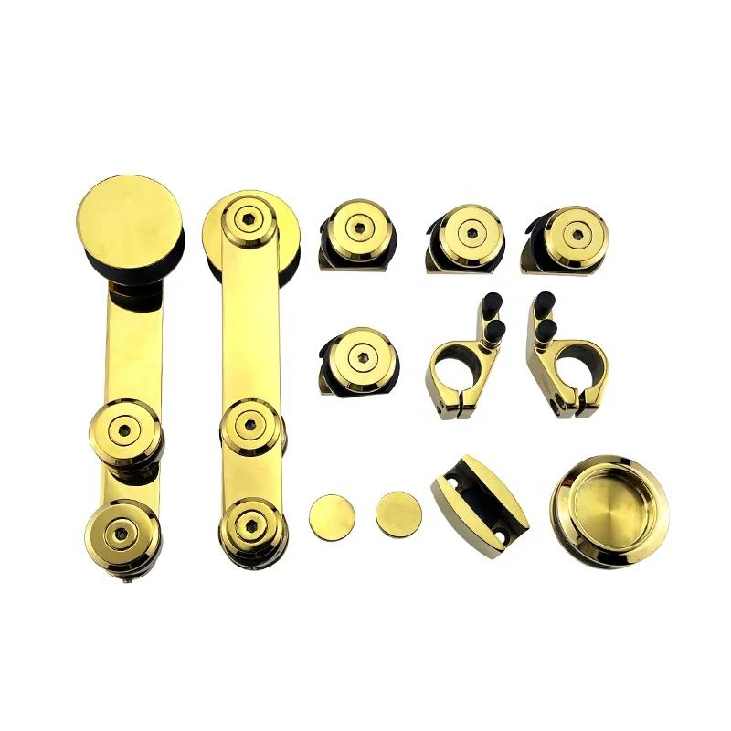 high quality shower sliding door rail roller wheels Gold finish for shower room glass door