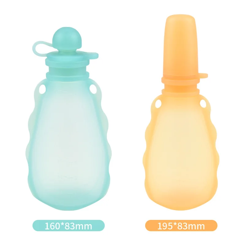 Wholesale Food Grade Reusable Bpa Free 180Ml Silicone Baby Colostrum Collector Breastmilk Breast Milk Storage Bag