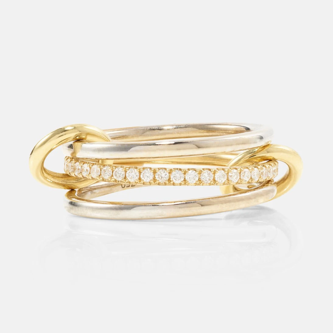 925 Sterling Silver Women Jewelry Gold Plated Customize 14K 18K Vermeil Band Ring Set