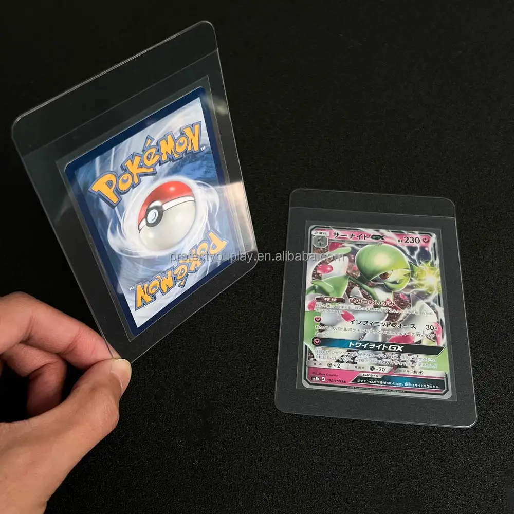 Ультрапрозрачный Профессиональный Полужесткий защитный чехол с карманом для карт для покемона, футбола, баскетбола, занятий спортом