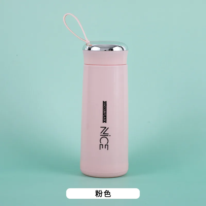 BPA free Double Wall  400ml Glass Water Bottle With Portable Rope blue glass water bottle wholesale