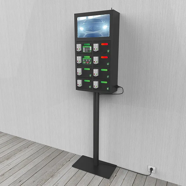 OREAD 8 BAY Video Secure Mobile Phone Charger with credit card reader for contact less payment