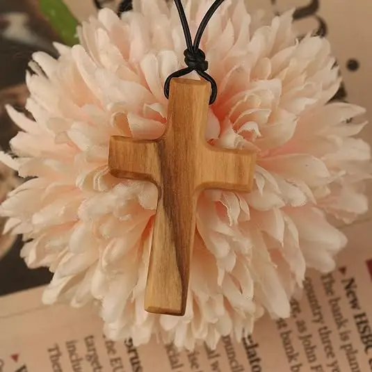 custom orthodox wood cross nature wooden cross pendant gift wooden cross necklace