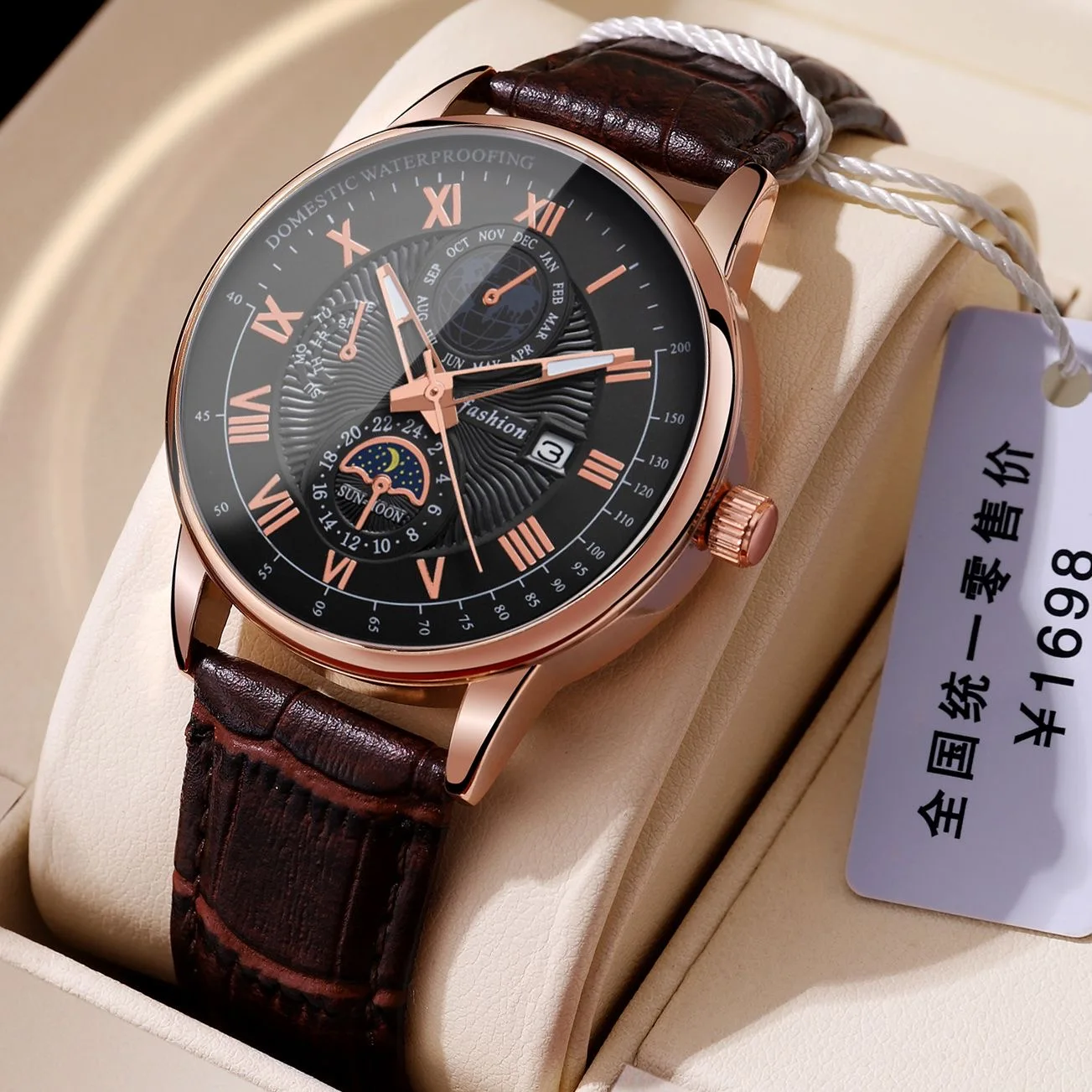 Business Belt  Men  Watch  logo Waterproof Watches for men Luxury Waterproof men watch Luminous Date Clock