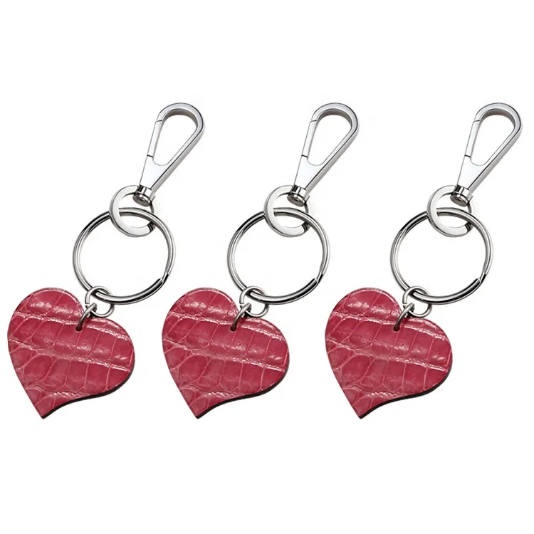 Cheap Fashion Women Gifts Heart Shaped Bag Charm Leather Custom Keychain