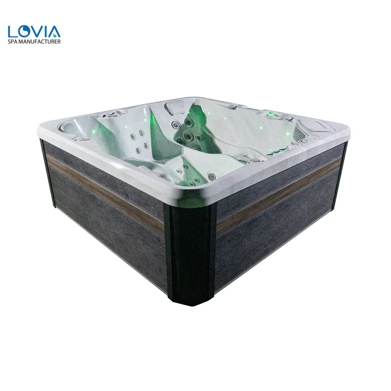 New design Big Spa led skirt best quality acrylic 5 places hydro whirlpool hot tub outdoor spa wholesale price