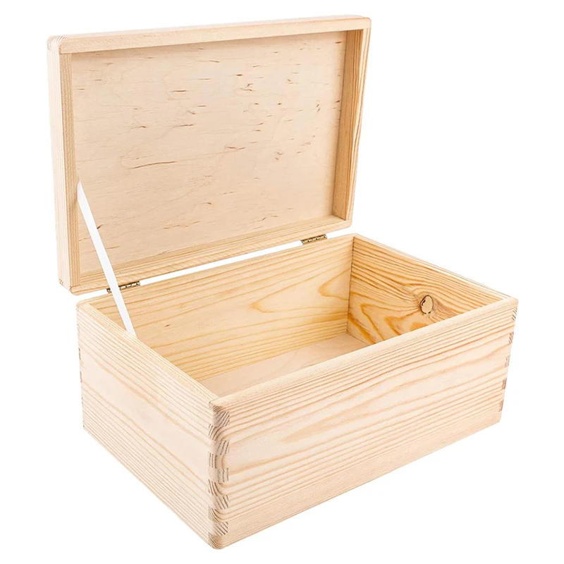 Factory wholesale jewellery gift storage bulk wooden wine boxes with hinged lid wood box