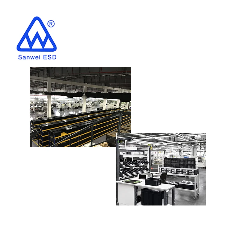 ESD plastic logistics tray/pallet conductive tray conductive logistic pallet