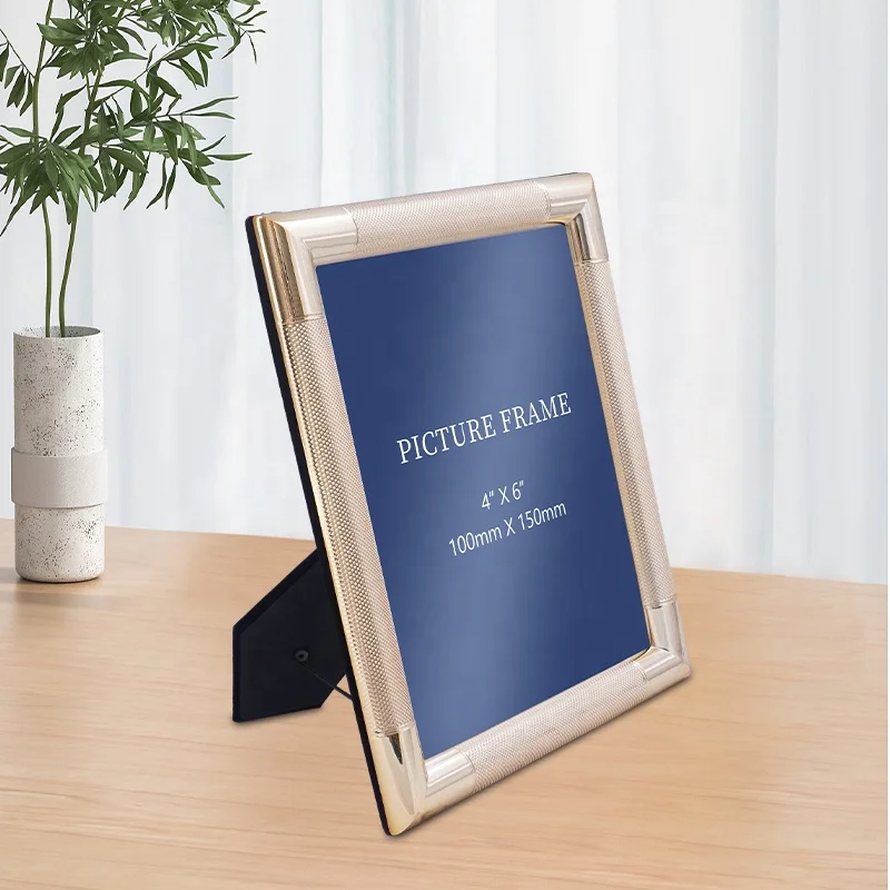 Silver Glitter Wide Edge Photo Frame Silver Plated Photo Frame Landscape or Portrait for Table