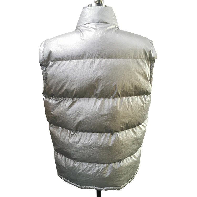 
Fashion-Metallic Mens Bubble Winter Warm Vest 