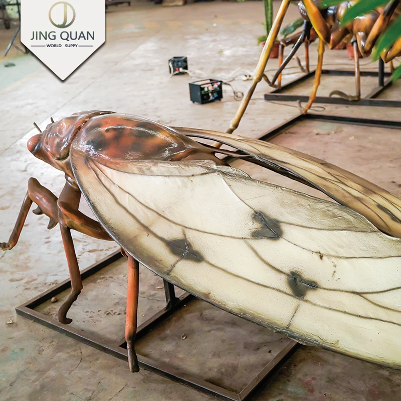 Cicada Theme Park Animatronic Model Jurassic World Outdoors Walking Dinosaur Amusement Park Products Simulation Dinosaur