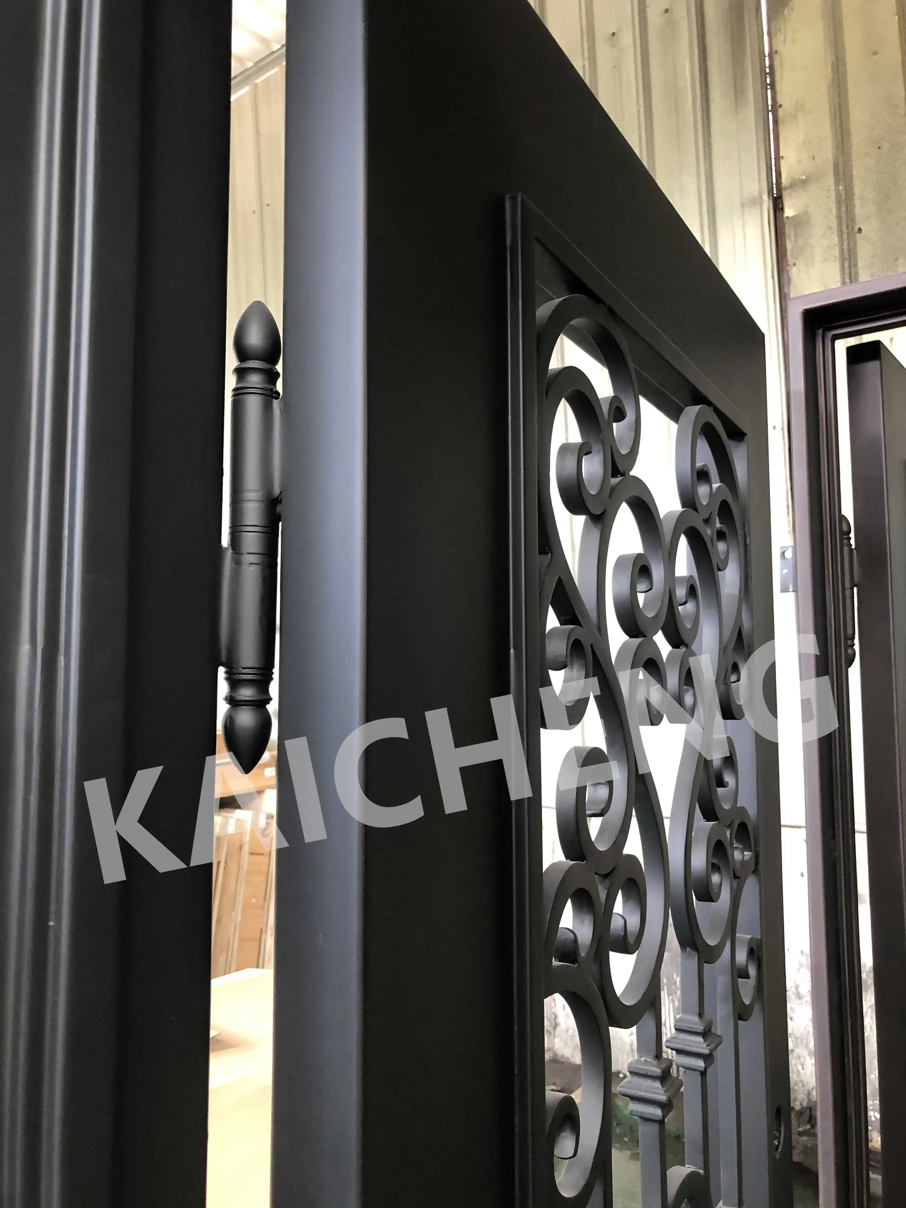 Golden Supplier Iron Single Door Design Cast Iron Door  Wrought Iron French Doors