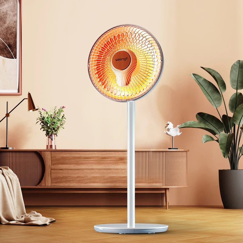 Ningbo Factory Portable Oscilation Electric Pedestal Well Hot Winter Freestanding Mini Electric Sun Quartz Heater For Home