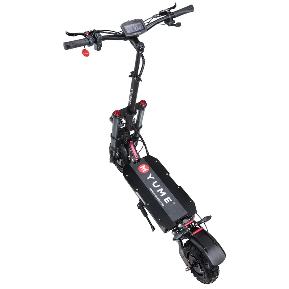 YUME Y11+ 60v 6000w big power dual motor foldable electric scooter 11 inch off road electric motorcycle for sale