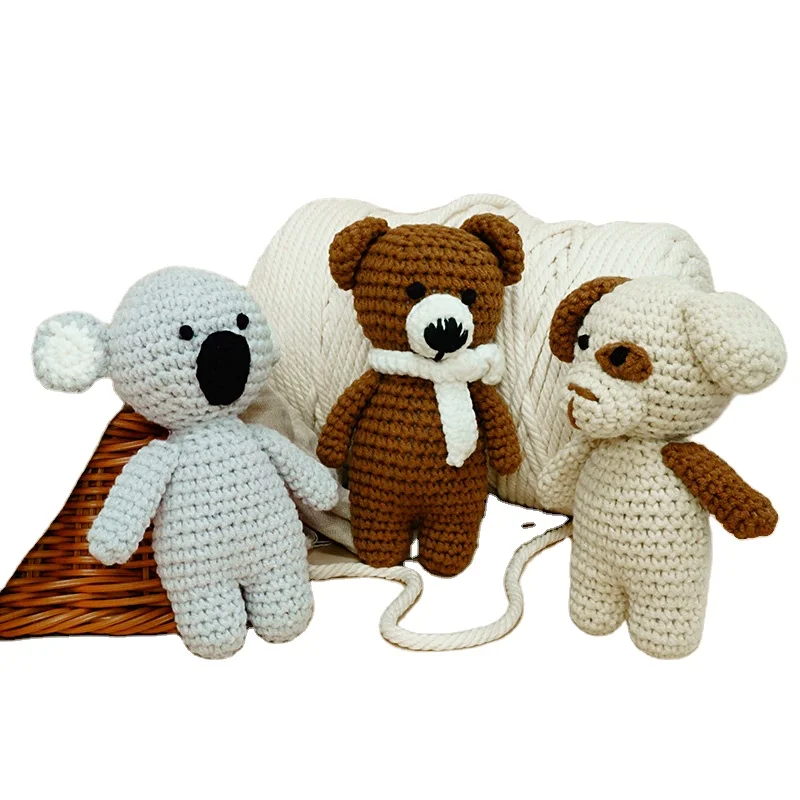 Crochet Cute Animal Plushies: Three-Dimensional, Handmade, And Suitable for Baby Animals Puppy Dog Bear Koala