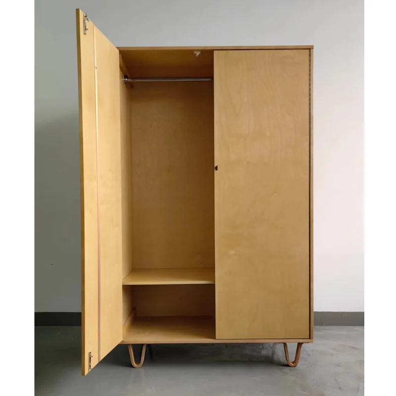 Modern Wooden Wardrobes in Wood Bedroom Wardrobe 2 doors and drawers mirror Wardrobes Closet Armoire Bedroom Furniture