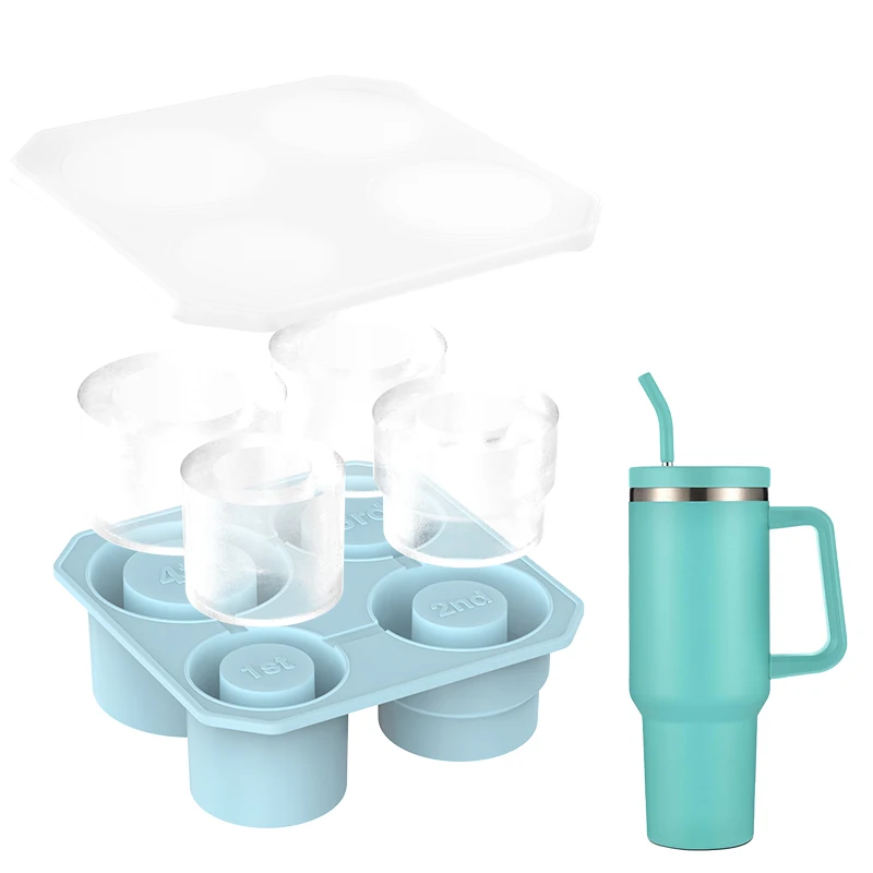 2024 Hot Sale New Design Products Food Grade Easy Demould 40oz Ice Mold Silicone Ice Cube Tray for Cups