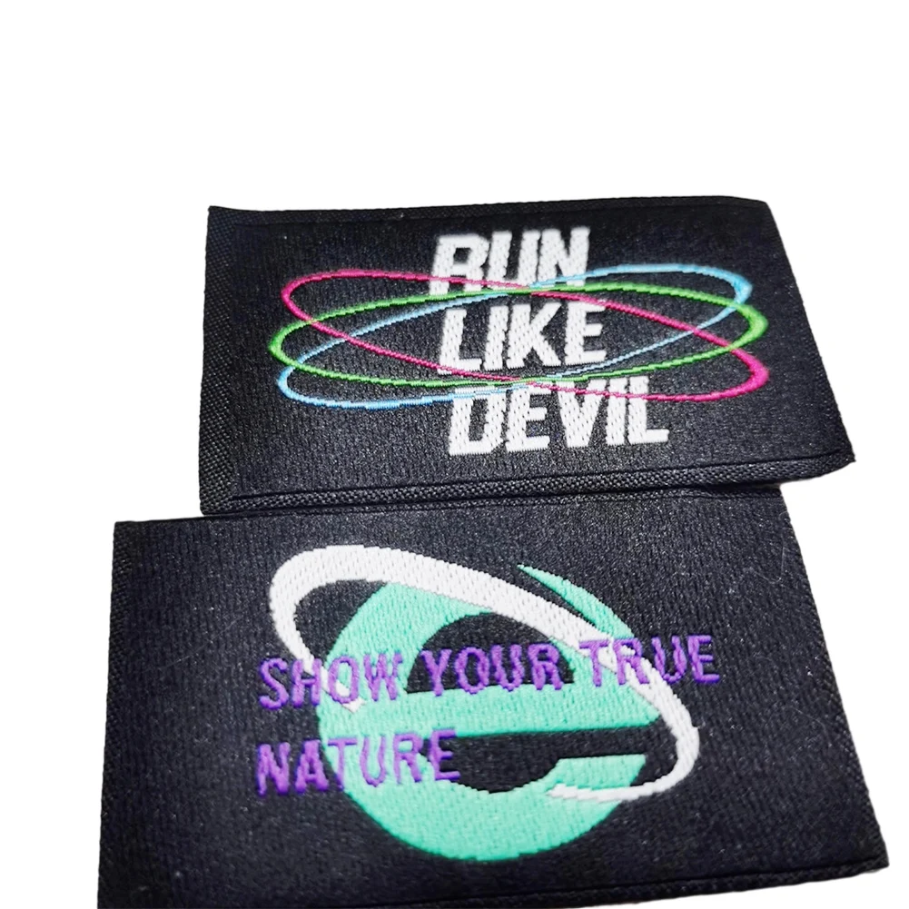 Custom Clothing Brand Name Logo Woven Garment labels Etiquettes Vetements