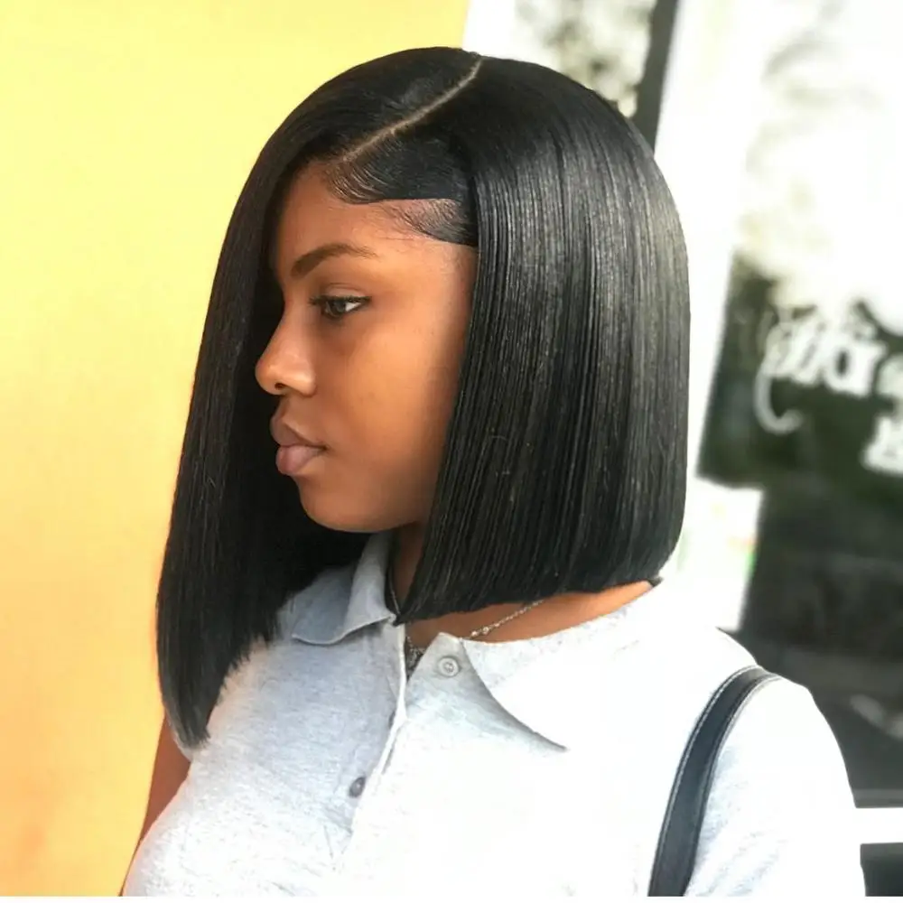 Aosun Wholesale Lace Front Wig Short Human Hair, Original 10A Grade Lace Wig, Short Afro Bob Wig 100% Human Hair For Black Women