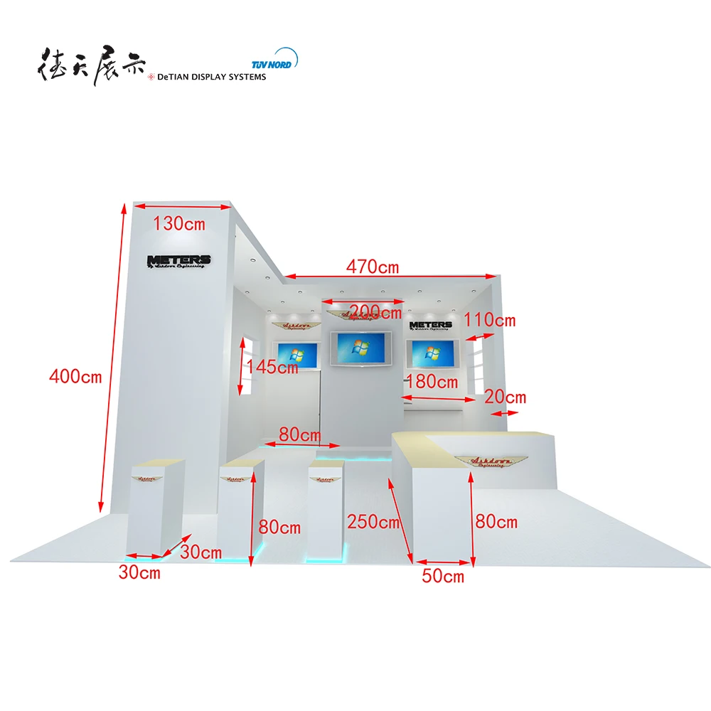 new materials big size exhibition booth/trade show stands
