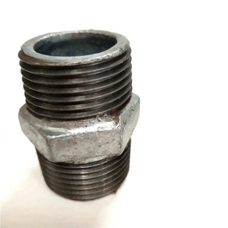 Galvanized Hexagon Nipple Malleable Iron Pipe Fitting/Cast Iron  Thread Nipple