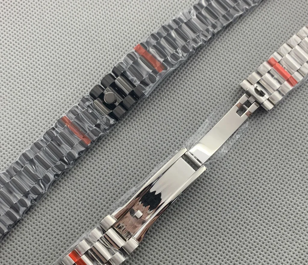 20mm President Bracelet 316L Stainless Steel Band Folding Buckle Watch Strap Watch Assembly Accessories Parts