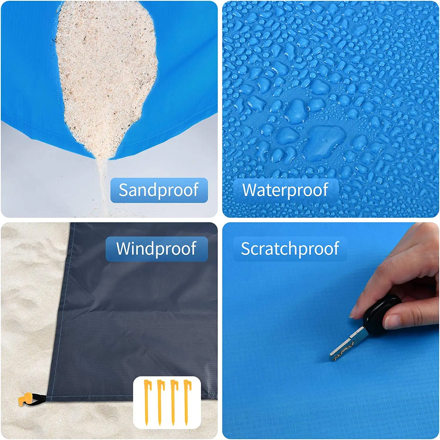 sand-free various wholesale extra large waterproof tan summer beach sand mat