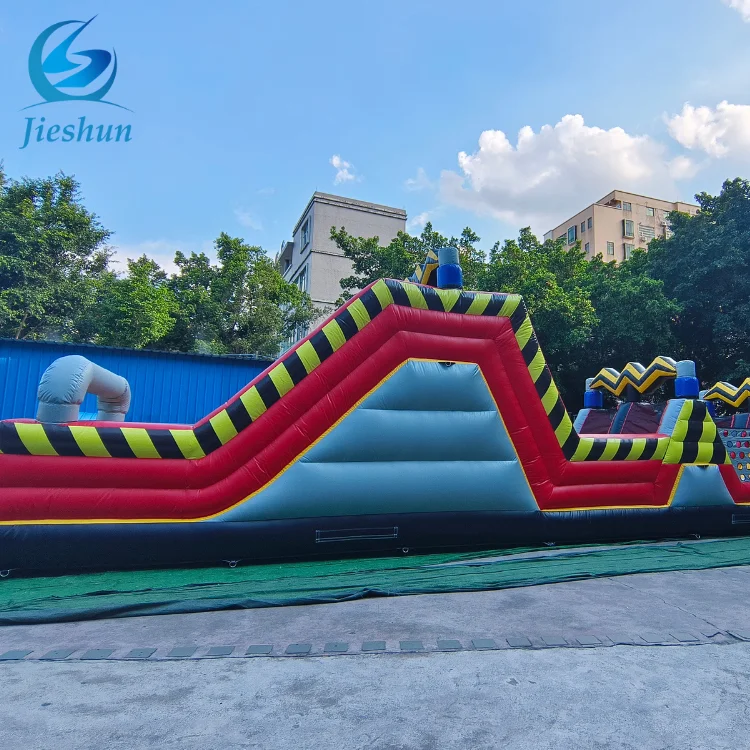 Outdoor Double Lane Inflatable Obstacles Bounce Game water christmas Commercial Sport Game For Kids
