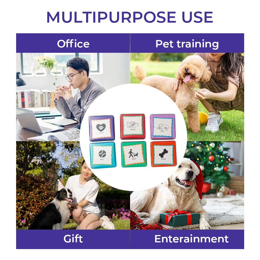 Recordable Answer Buzzers, Personalized Sound Buzzers Talking Button Dogs Button For Communication