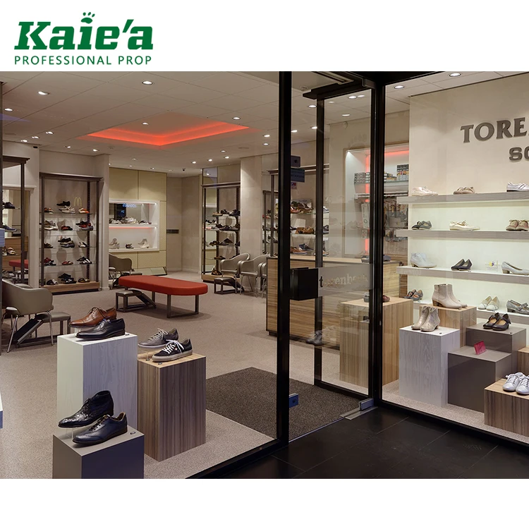 Custom made glass shoes rack display case for shoe/shoes display case/shoes store display case