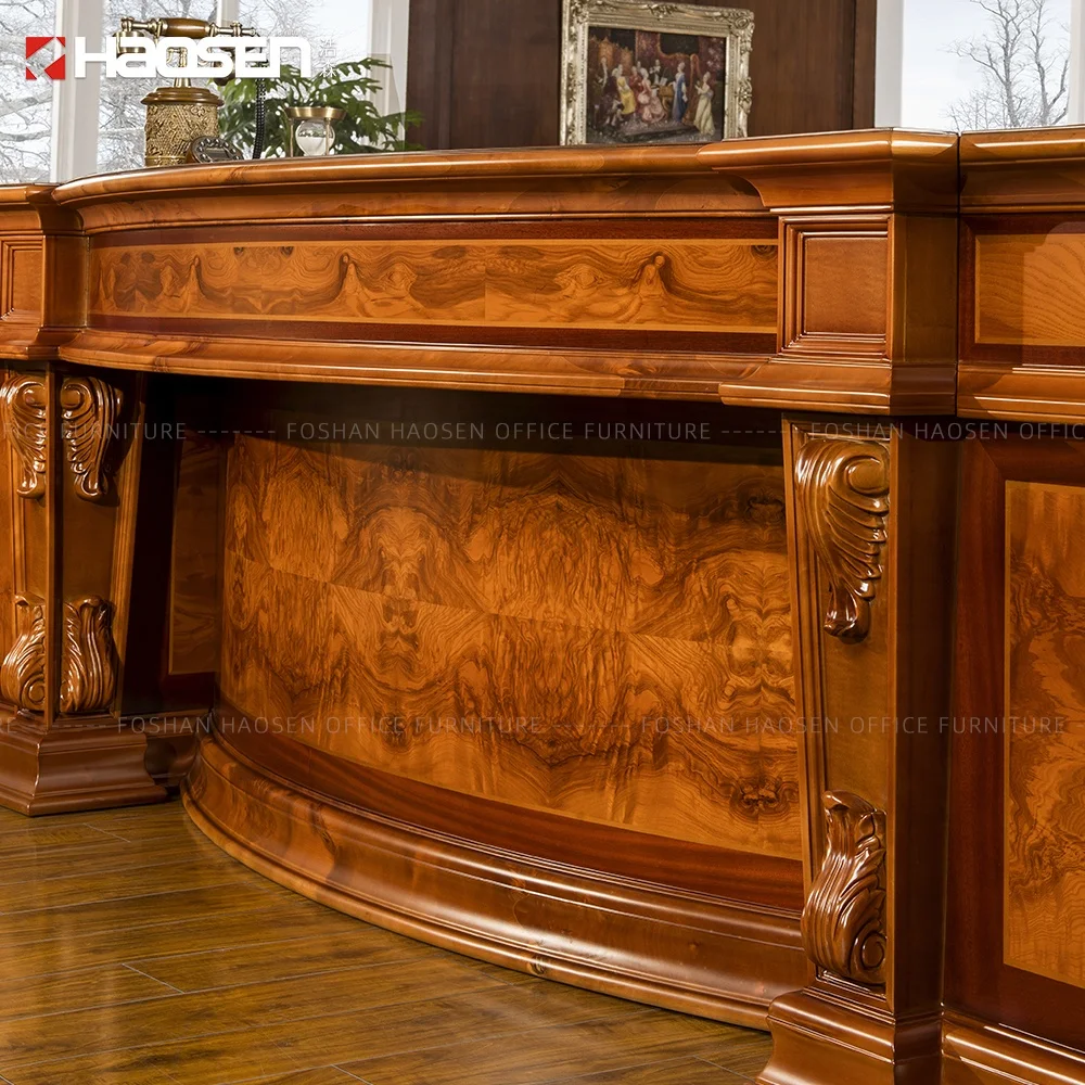 Good quality 0818 Government office\Home use large office desk Supporting executive desk office furniture project suppliers