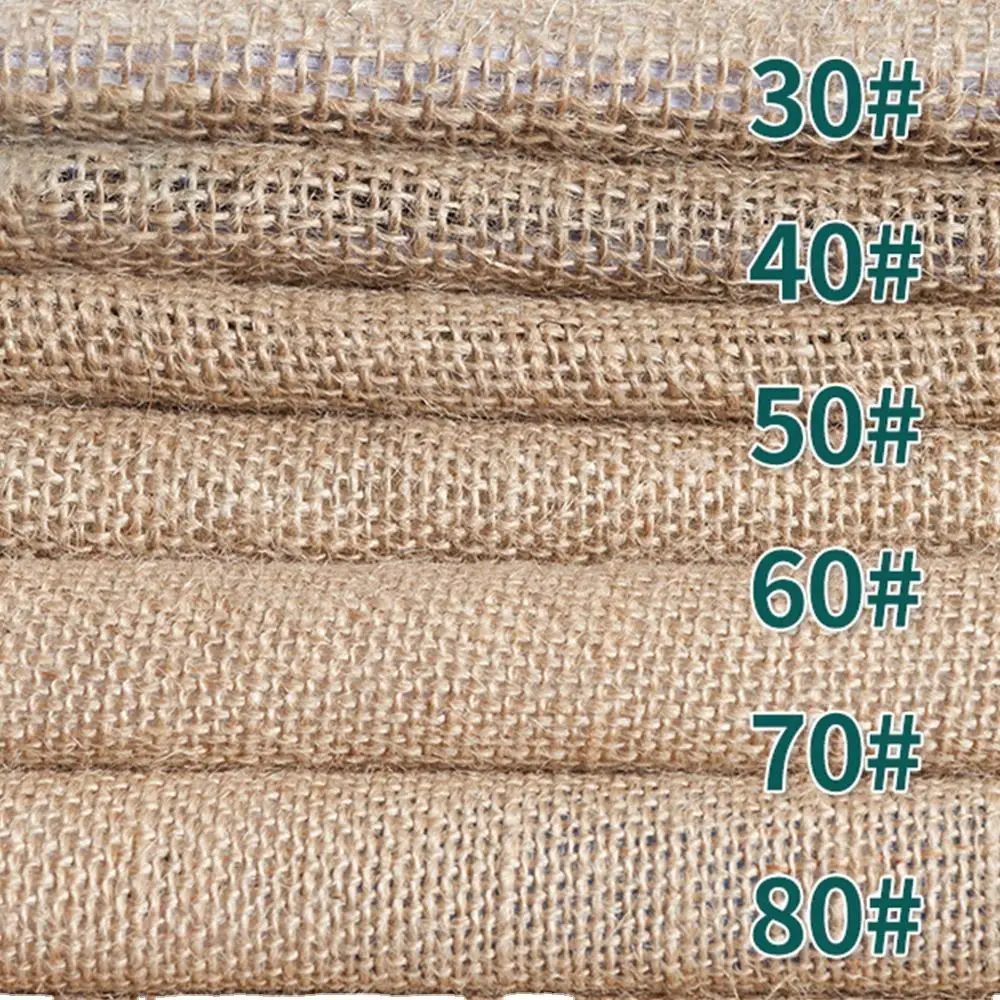 Natural Environment Decoration Bag Jute Sack Cloth Cotton Hessian Fabric Hemp Jute Roll With Fabric Handle