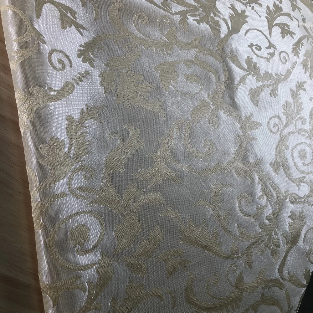 Modern design polyester material two tone jacquard fabric for curtain home textile