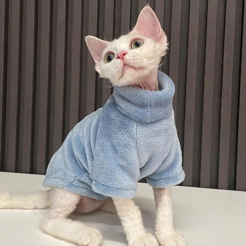 2023 New Hairless Cat Sweater Winter Fashion Thickening Warm Clothes Home Comfortable Winter Dog Clothes for Small Dogs