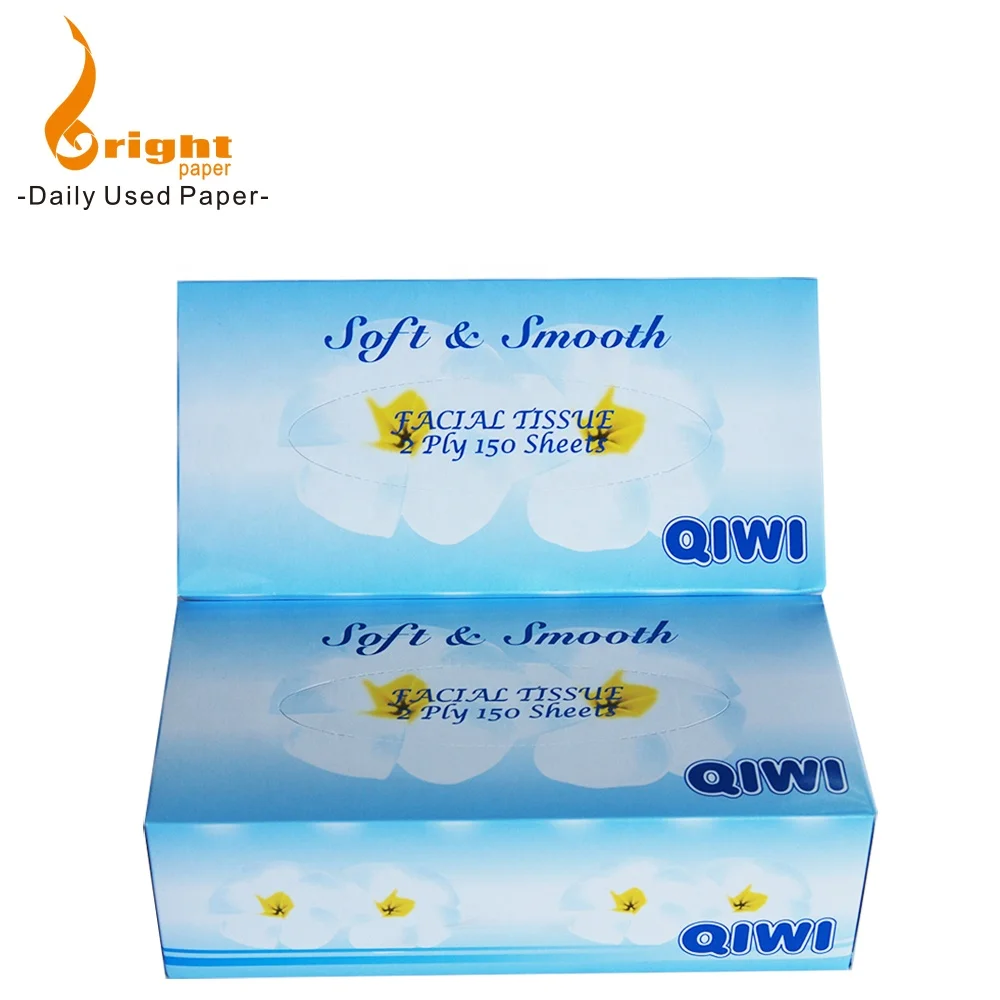 Custom Facial Tissue Pack 100% Virgin Wood Pulp Advertising Box Tissue