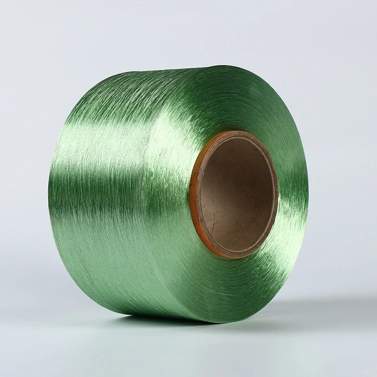 Custom color  filament polyester dty 150/48big twist tubular logo yarn for woven ribbon label industries