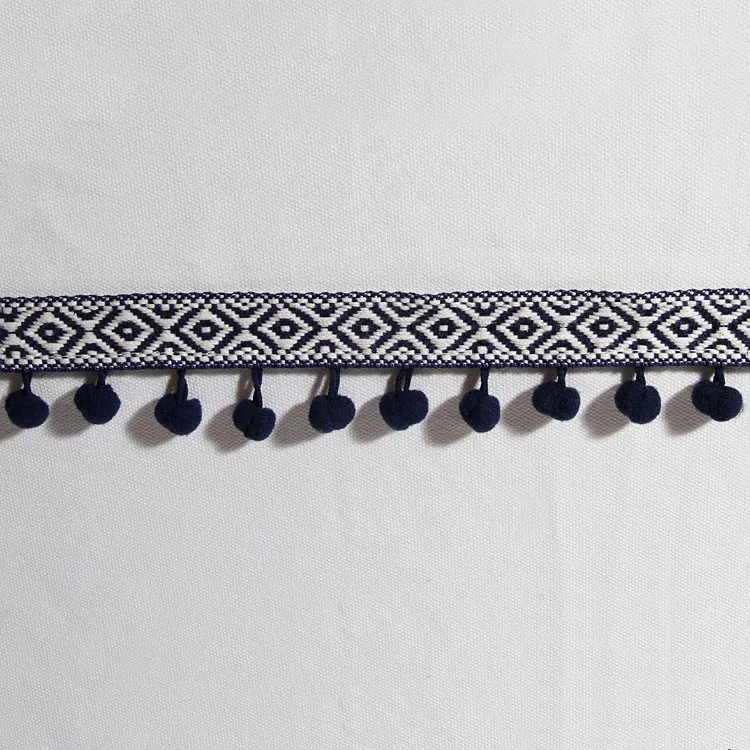 Garment accessories ball fringe trim for decoration,wholesale india pom pom trim