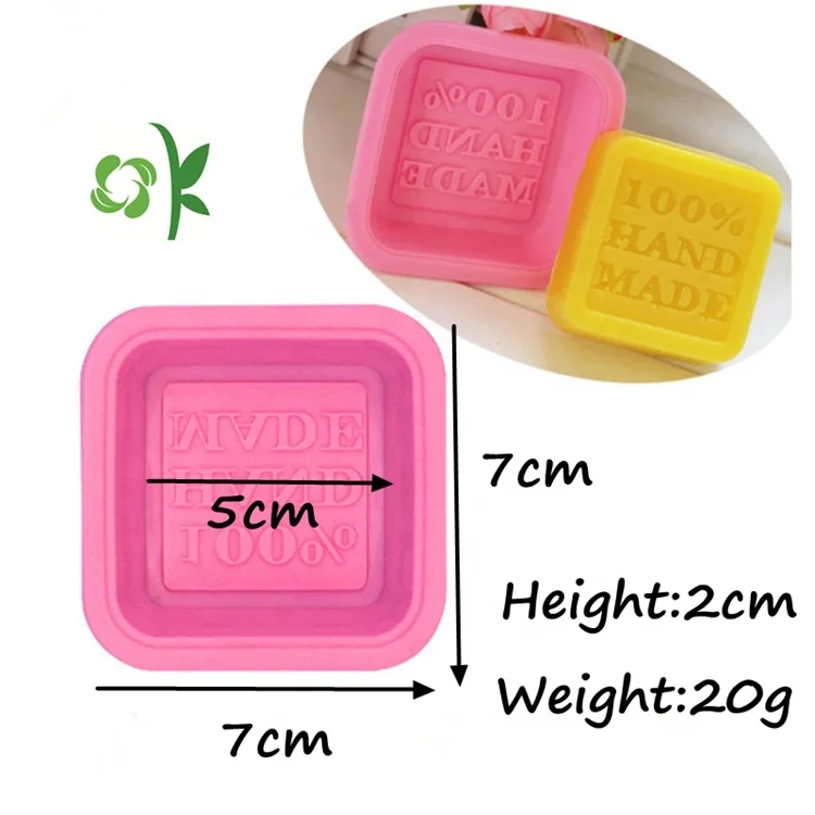 OKSILICONE Soap Mold DIY 3D Homemade Non Stick for Soap Moulds Pink Cake Tools Ready to Ship Silicone Food Grade Silicone 7*7cm