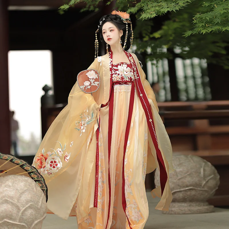 Новый китайский костюм Hanfu Tang для взрослых и девочек