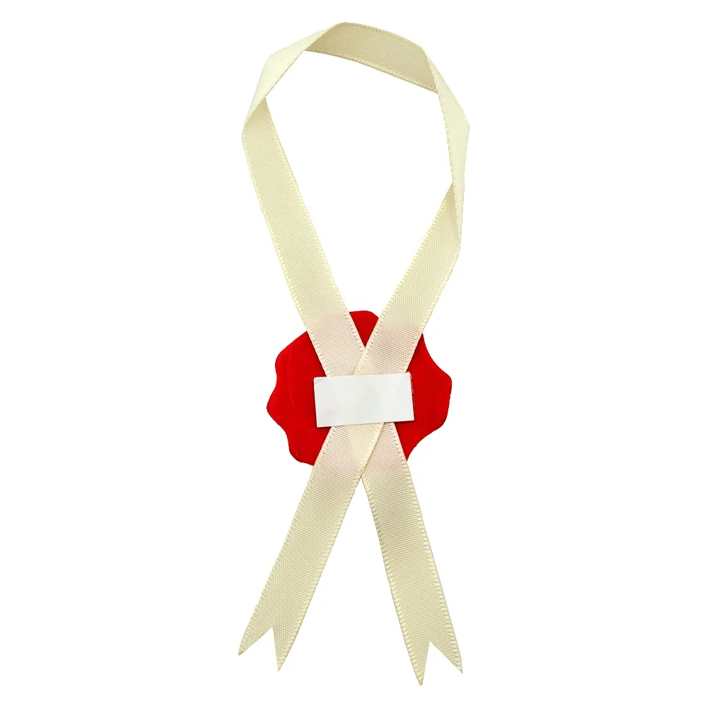 Gordon Ribbons wine bottle medal gift ribbons bow  pre made 3/8 inch single face satin ribbon bow with adhesive for packing