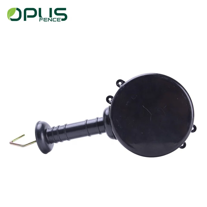 Черный электрический забор, выдвижной роликовый трос, ворота, ручка, комплект для ограждения лошади