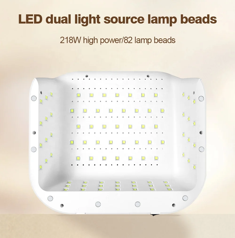 Rechargeable Cordless Led UV Nails Lamp Removable Battery 218w 30,000 mAh Long Lasting Rechargeable Dryer Powerful Nail Lamp